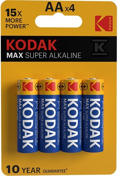 Bateria alkaliczna KODAK MAX KAA-4 (LR6), blister=4 szt 30952867